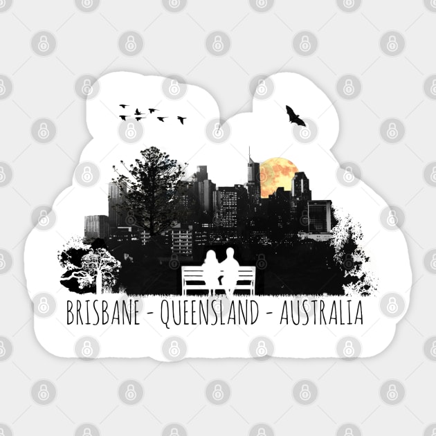 BRISBANE - QUEENSLAND - AUSTRALIA Sticker by wanungara